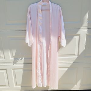 Vintage Christian Dior pink long lace robe Size M/L